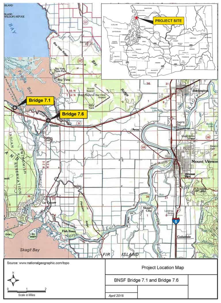 Map, Bridge 7.1, Bridge 7.6, Swinomish, bridge, swing, Anacortes, Skagit County