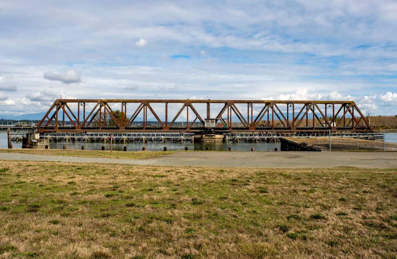 Swinomish, swing, bridge, BNSF, Anacortes, Skagit County